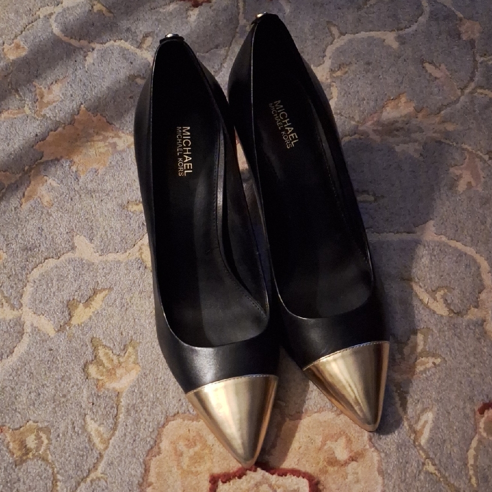 Michael Kors Black and Gold Women's Shoes